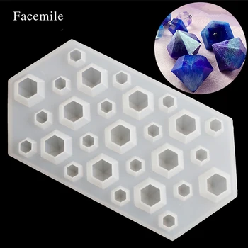 Facemile 1PCS Diamanty Gem Silikónové Cool Ice Maker Kocka Formy Zásobník na Čokoládu Strany Plesne Crystal Jewerly Formy Nástroj 50-358
