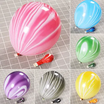 Transparentné star mramoru achát latexový balón baby sprcha dekorácie narodeninovej party balóny deti dekor svadobné konfety balón