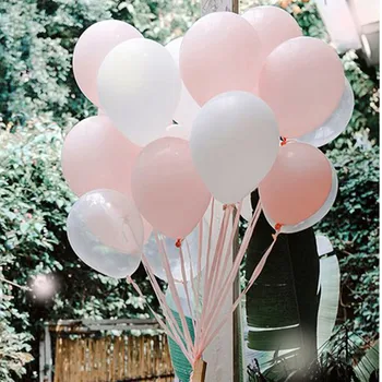 30pcs/veľa Transparentná Biela Ponuky Pink Baby Sprcha Happy Birthday Party Svadobné Dekorácie Balón