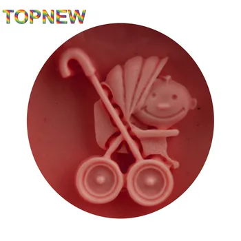 Roztomilý DIY Baby Kočík 3D Fondant Tortu Formy 3.6*1 cm Pečenie Čokoláda, Formy, Silikónové Formy Cukru Remeselné Nástroje C1764