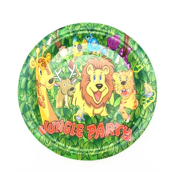 Jednorázový Riad Jungle Party Papierové Taniere Narodeniny Dekor Deti Jungle Safari Strana Zvieratá tému Dieťa Sprcha Dodávky Priazeň