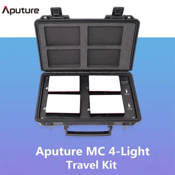 Aputure MC 4-Svetlo Travel Kit RGB LED Svetlo HSI Farebný Režim Fotografie Studio Vonkajšie Výplne svetlo s Bezdrôtové Nabíjanie Box