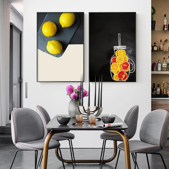 Škandinávsky Ovocie, banány, Ananás, Steny Umelecké Plátno na Maľovanie Abstraktné Kávy HD Plagáty N Vypíše Dekor Obrázok pre Kuchyňa Obývacia Izba