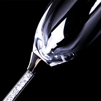 2 ks Kryštalické Svadobný Pohár Šampanského Flauty Kryštalické Luxusné Strany Pohárov na Víno Fire Crystal Kamienkami Dizajn H10050