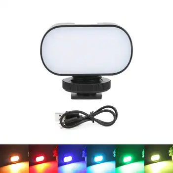 ST15RGB LED Video Svetlo Fotoaparátu 3200k-6500K Stmievateľné Studio Lampa Vlog Vyplniť Svetlo RGB Farebný Filter Softbox Difúzor