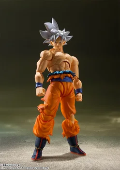 BANDAI Dragon Ball Super SHF Son Goku Tlačidlo Egoizmu Strieborné Vlasy Obrázok Zostavený Model Pohyblivé Bábika Dekorácie Detí Dary