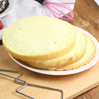 1PC Double Line Koláč Nakrájame Slicer Nastaviteľné Nerezový Prístroj Cake Zdobenie Formy Sandwich cake píla slicer