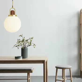 Nordic Dizajn Sklenenú Guľu Prívesok Svetlá Jednoduché, Moderné Spálne, Nočné Svetlá Obývacia Izba, Jedáleň, Závesné Svietidlá, Osvetlenie
